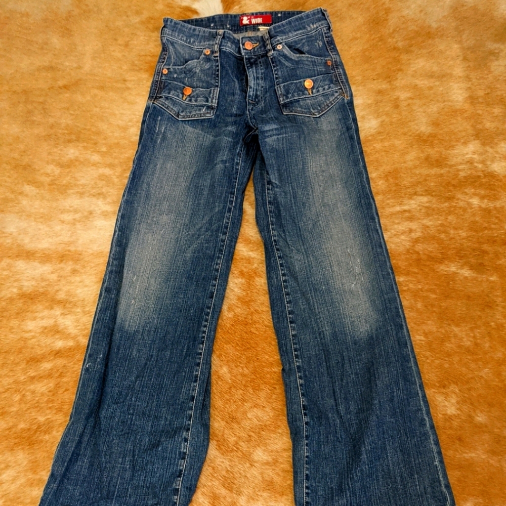 H&M high-waisted wide leg jeans